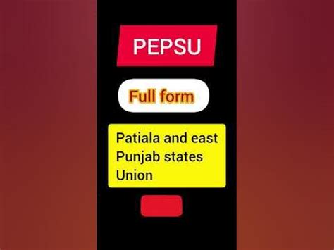 Pepsu Full Form