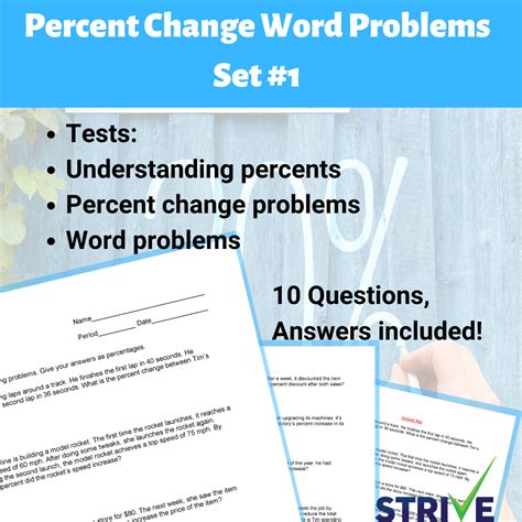 Percent Change Word Problems Set 1 Goformative Com Percent Of Change Activity 7th Grade - Percent Of Change Activity 7th Grade