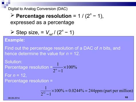 Percentage Resolution Of Dac