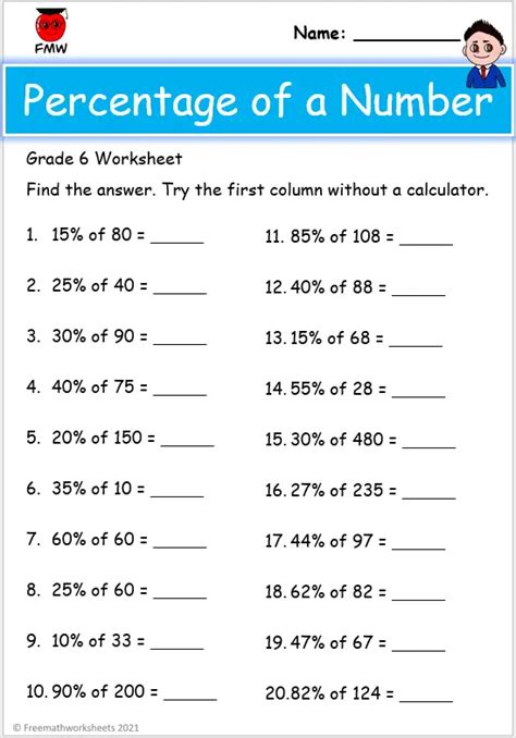 Percentage Worksheets For Grade 6 Chart Worksheet 6th Grade - Chart Worksheet 6th Grade