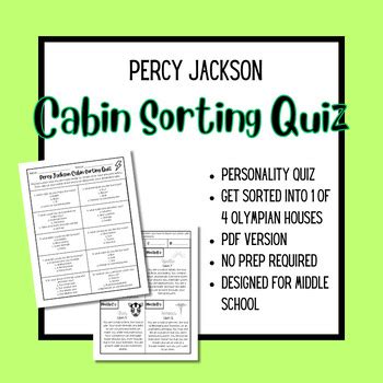 Percy Jackson Sorting Quiz
