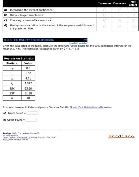 Perdisco Statistics Answers
