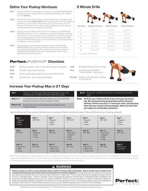 Perfect Pushup Workout Pdf