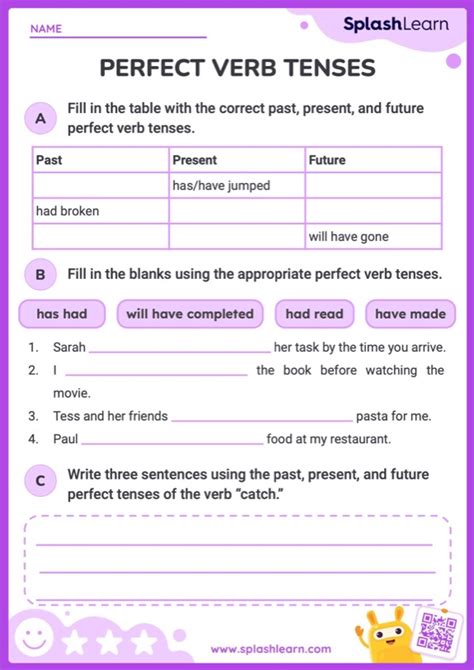 Perfect Verb Tense Worksheet Recalling Sentences Worksheet - Recalling Sentences Worksheet