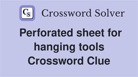 perforated card/376537 Crossword Clue Wordplays.com