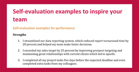 performance accomplishments self assessment