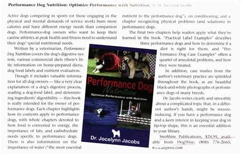 Performance Dog Nutrition Optimize Performance Wit