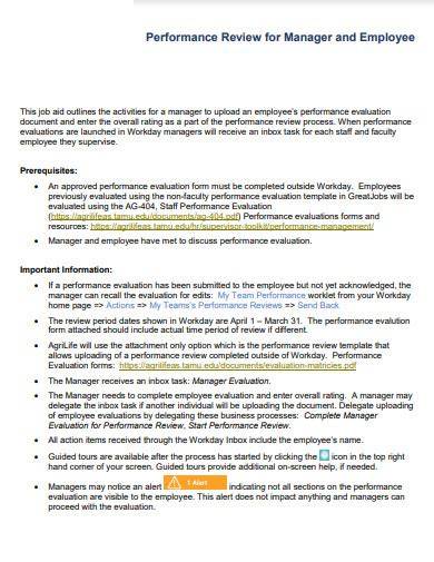 performance review office manager