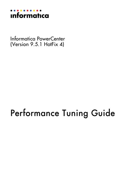 Performance Tuning Guide Informatica