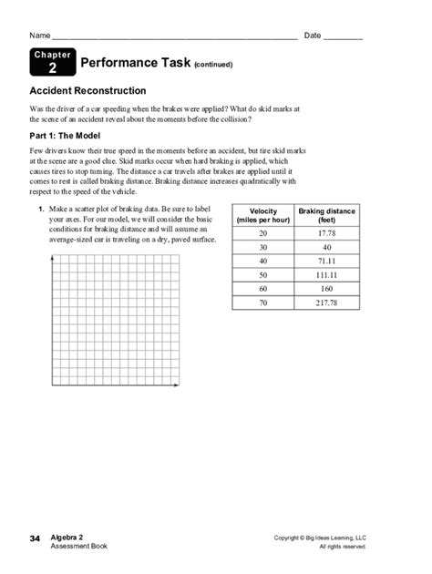 Read Performance Tasks Answer Sheet 