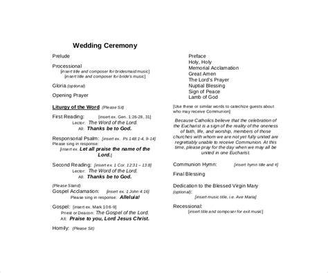 performing a wedding ceremony templates