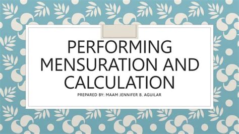 Full Download Performing Mensuration And Calculation Wordpress 