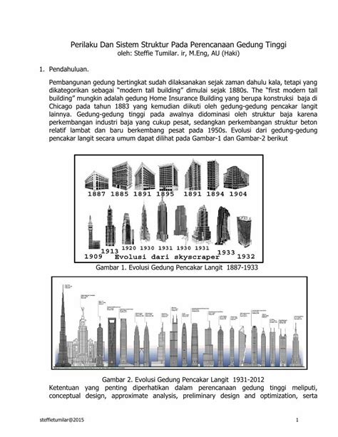 perilaku dan sistem struktur pada perencanaan gedung tinggi