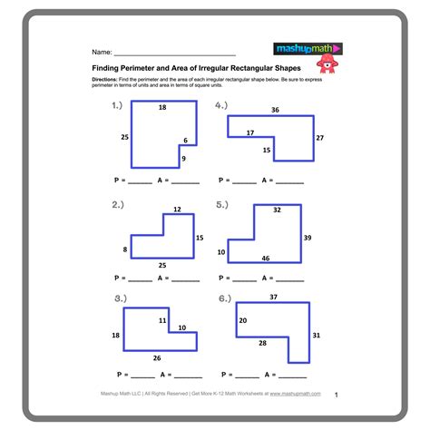 Perimeter And Area Answer Key