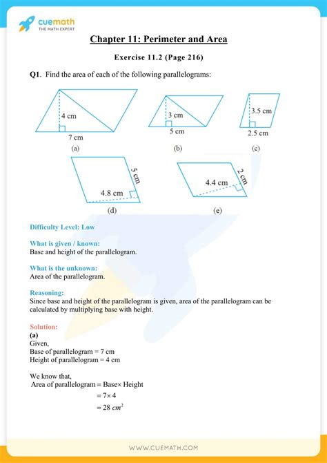 Perimeter And Area Class 7