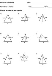 Perimeter Of A Triangle Mathvine Com Perimeter Of A Triangle Worksheet - Perimeter Of A Triangle Worksheet