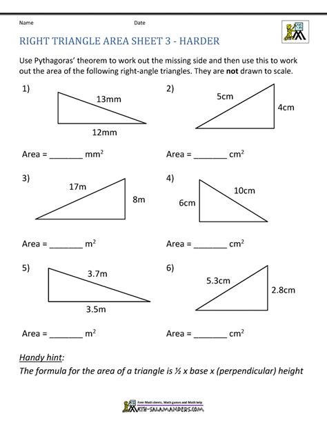 Perimeter Of Right Triangle Math Salamanders Triangle Perimeter Worksheet - Triangle Perimeter Worksheet