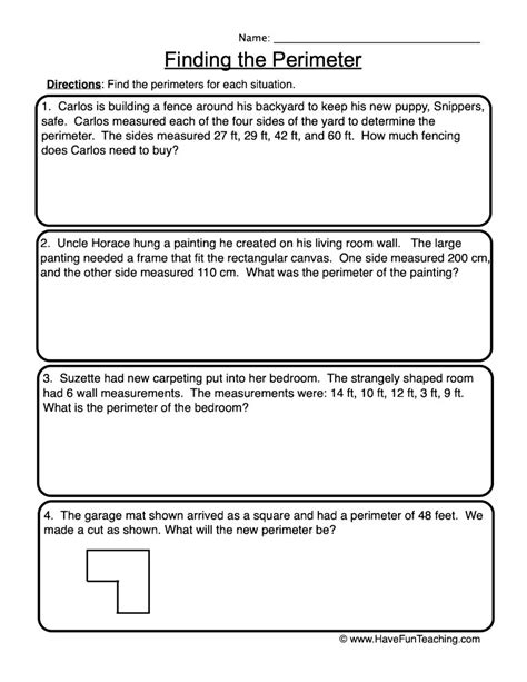 Perimeter Word Problems Worksheets 4th Grade Perimeter Worksheet 4th Grade - Perimeter Worksheet 4th Grade