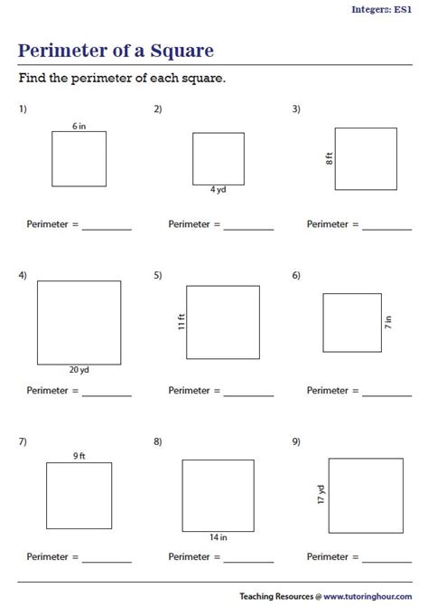 Perimeter Worksheets Tutoring Hour Perimeter Worksheets For 2nd Grade - Perimeter Worksheets For 2nd Grade