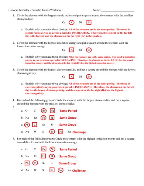 Periodic Trends Worksheet 1 Answers 01 160 161 Chemistry Periodic Trends Worksheet Answers - Chemistry Periodic Trends Worksheet Answers