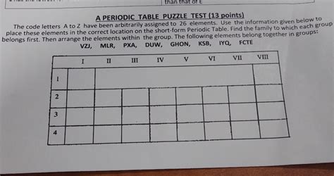 Full Download Periodic Table Puzzle Answers Chemistry If8766 