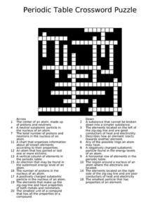 Read Periodic Table Quick Xword Answers 