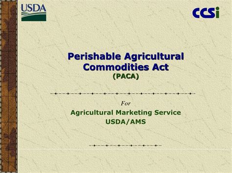 Perishable Agricultural Commodities Act