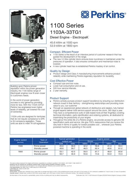 Read Perkins 1103A Engine Manual 