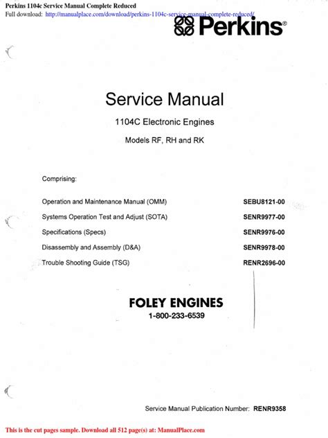 Full Download Perkins 1104C Engine Manual File Type Pdf 
