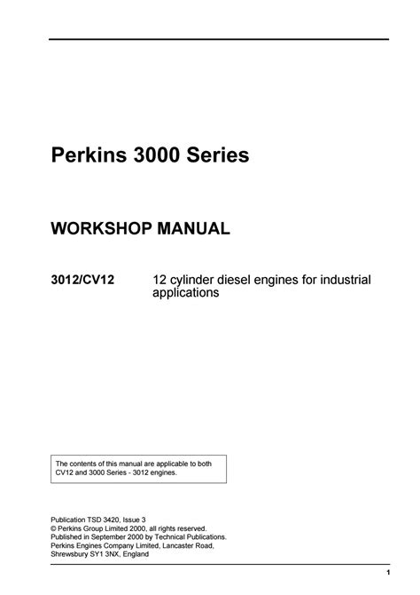 Read Online Perkins 3000 Series Engines Manual 