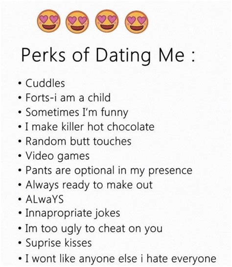 perks of dating me meaning