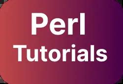 Perl Tutorial W3schools