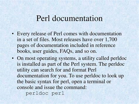 Download Perl Documentation 