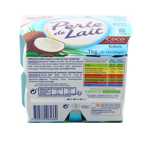  Perle De Lait Coconut Calories - Perle De Lait Coconut Calories