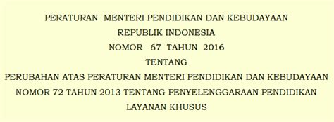 permendikbud nomor 67