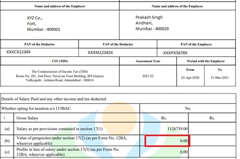 Perquisites Under Section 17 2