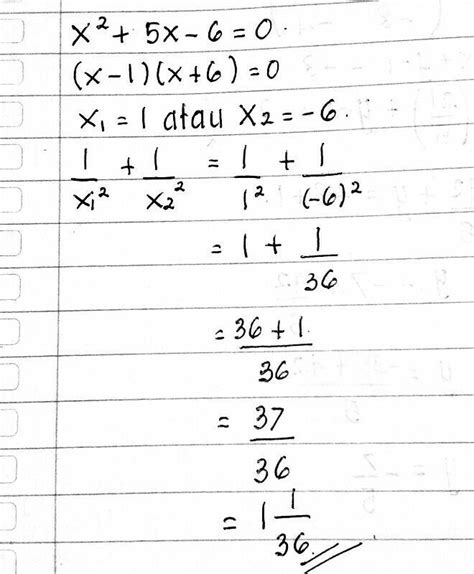 persamaan kuadrat x2 5x 6 0