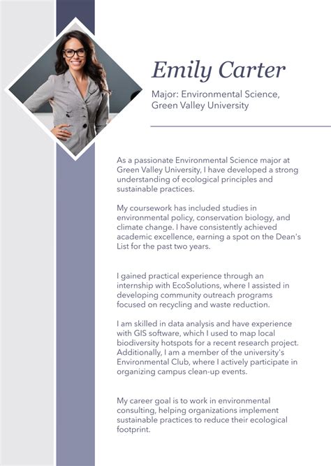 personal bio examples free