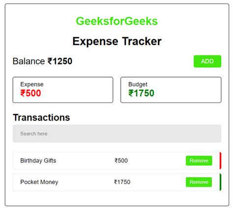Personal Finance Tracker React