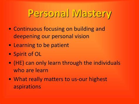 Personal Mastery Senge