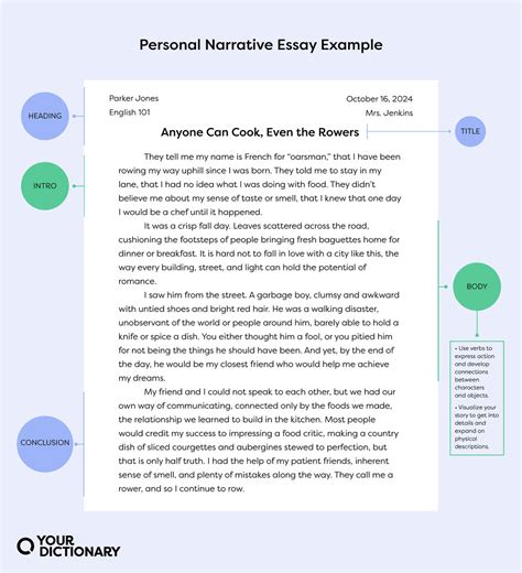 Personal Narrative Example