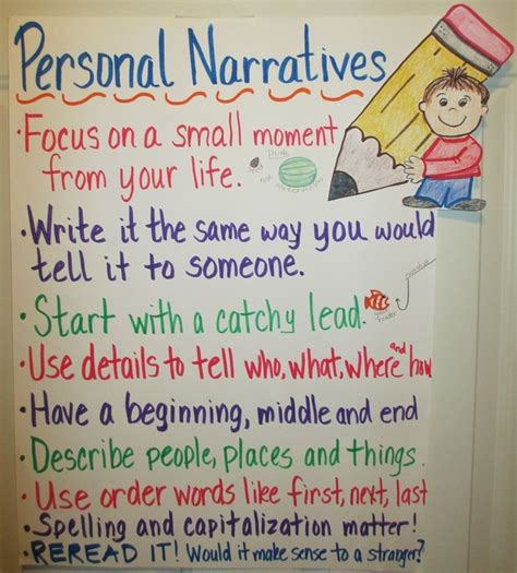 personal narrative ideas for first grade