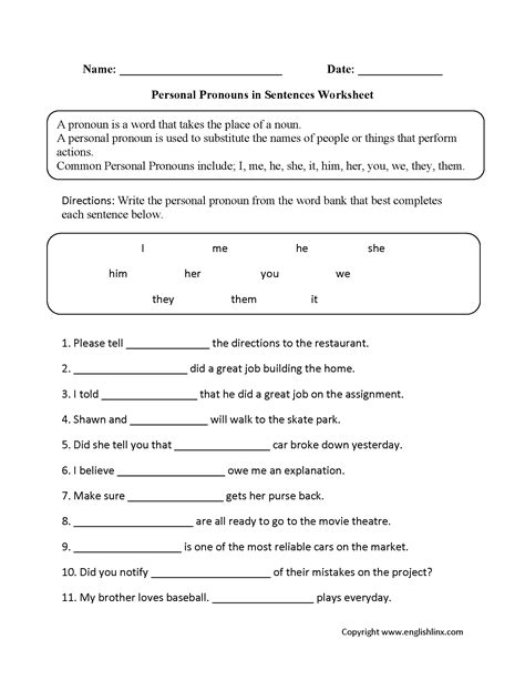 Personal Pronoun Worksheet 8th Grade   Free Printable Pronouns Worksheets For 8th Grade Quizizz - Personal Pronoun Worksheet 8th Grade