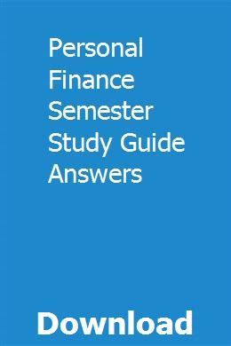 Download Personal Finance Semester Exam Study Guide Answers 