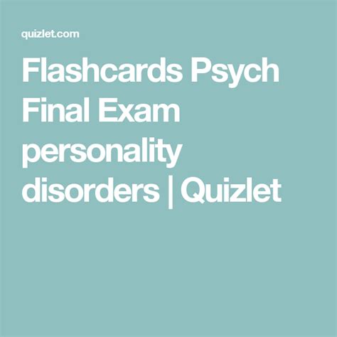 personality ap psych test Flashcards Quizlet