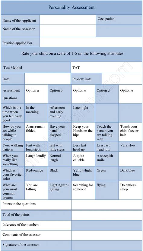 Personality Research Form