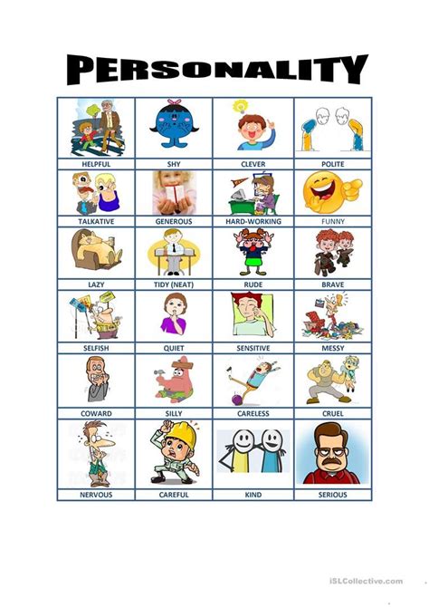 Personality Traits Esl Worksheet By Donapeter Personality Traits Worksheet - Personality Traits Worksheet