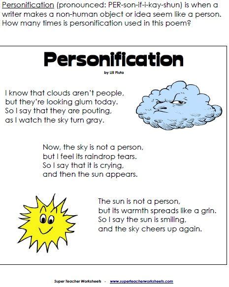 Personification Poetry Pack Year 6 Figurative Language Task Figurative Language Poetry For Kids - Figurative Language Poetry For Kids