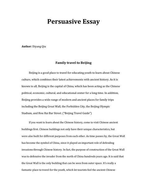 Persuasive Essay Examples Primary