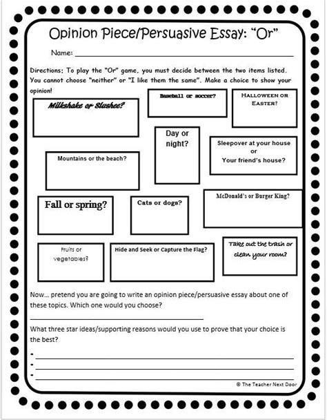 Persuasive Essay Worksheets Amp Activities Persuasive Writing Worksheet Fifth Grade - Persuasive Writing Worksheet Fifth Grade